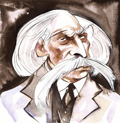 Karl Goldmark (compositore ungherese, 1830-1915) caricatura a colori da Neale Osborne
